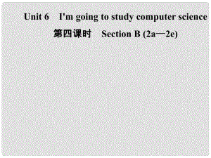 八年級英語上冊 Unit 6 I’m going to study computer science（第4課時）Section B（2a2e）導(dǎo)學(xué)課件 （新版）人教新目標(biāo)版