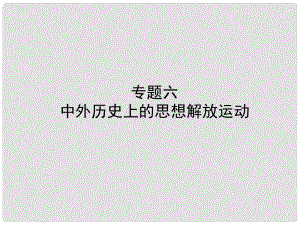 山東省東營(yíng)市中考?xì)v史復(fù)習(xí) 專題六 中外歷史上的思想解放運(yùn)動(dòng)課件