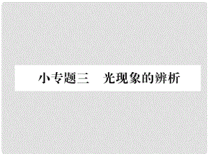 八年級物理全冊 小專題三 光現(xiàn)象的辨析習(xí)題課件 （新版）滬科版