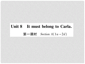 九年级英语全册 Unit 8 It must belong to Carla（第1课时）Section A（1a2d）作业课件 （新版）人教新目标版