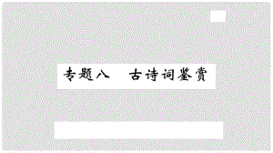 九年級語文上冊 專題八 古詩詞鑒賞習題課件 新人教版