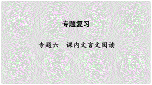 八年級語文下冊 專題六 課內(nèi)文言文閱讀課件 新人教版