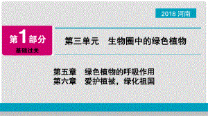 河南省中考生物總復習 第1部分 第3單元 第5章 第6章 綠色植物的呼吸作用、愛護植被綠化祖國課件