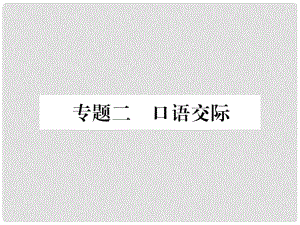 青海省中考語文 精煉 第2編 專題2 口語交際復(fù)習(xí)課件