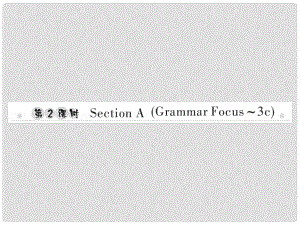 七年級英語上冊 Unit 9 My favorite subject is science（第2課時）Section A（Grammar Focus3c）習(xí)題課件 （新版）人教新目標(biāo)版