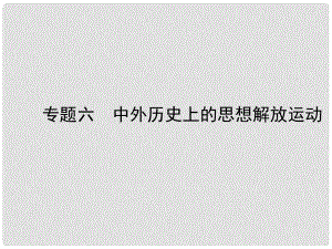 山東省德州市中考?xì)v史總復(fù)習(xí) 專題六 中外歷史上的思想解放運(yùn)動(dòng)課件