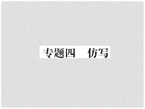 青海省中考語文 精講 第2編 專題4 仿寫復習課件