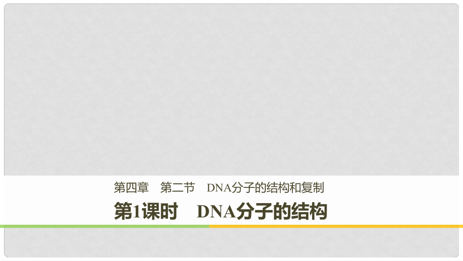 高中生物 第四章 遺傳的分子基礎(chǔ) 第二節(jié) DNA的結(jié)構(gòu)和DNA的復(fù)制 第1課時(shí)課件 蘇教版必修2_第1頁(yè)