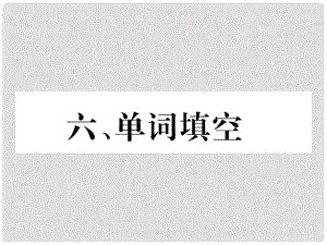 中考英語(yǔ)特訓(xùn)復(fù)習(xí) 第3編 中考題型攻略篇 6 單詞填空課件