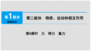 中考物理總復習 第二板塊 物質、運動和相互作用 第8課時 力 彈力 重力課件