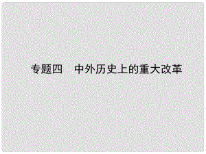 山東省棗莊市中考?xì)v史復(fù)習(xí) 專(zhuān)題四 中外歷史上的重大改革課件