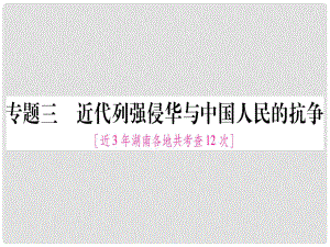 湖南省中考?xì)v史復(fù)習(xí) 第二篇 知能綜合提升 專題3 近代列強(qiáng)侵華與中國(guó)人民的抗?fàn)幷n件