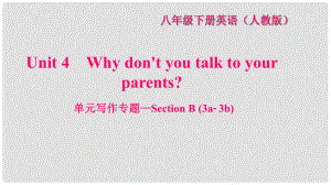 八年級英語下冊 Unit 4 Why don't you talk to your parents寫作專題—Section B(3a3b)習(xí)題課件 （新版）人教新目標(biāo)版