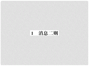 八年級語文上冊 第一單元 1 消息二則習題課件 新人教版3