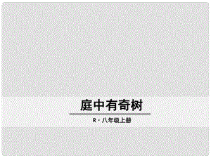 八年級語文上冊 第三單元 課外古詩詞 庭中有奇樹課件 新人教版