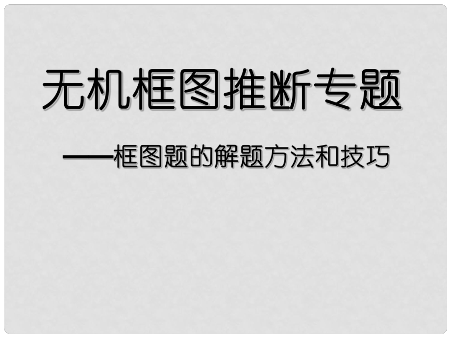 广东省惠东县高考化学一轮复习 第四章 非金属及其化合物 化工生产流程题解题策略课件_第1页