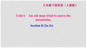 八年級英語下冊 Unit 6 An old man tried to move the mountains Section B(2a2e)習(xí)題課件 （新版）人教新目標(biāo)版