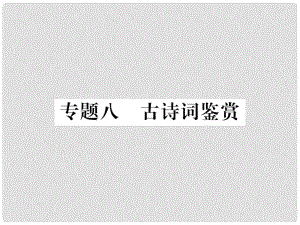 九年級語文上冊 專題八 古詩詞鑒賞習題課件 蘇教版