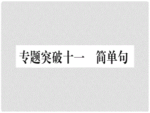 中考英語專題高分練 專題突破十一 簡單句實(shí)用課件