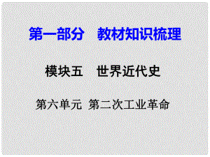 湖南省中考?xì)v史總復(fù)習(xí) 第一部分 教材知識(shí)梳理 模塊五 世界近代史 第六單元 第二次工業(yè)革命課件 岳麓版