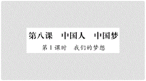 九年級道德與法治上冊 第四單元 和諧與夢想 第8課 中國人 中國夢 第1框 我們的夢想習題課件 新人教版