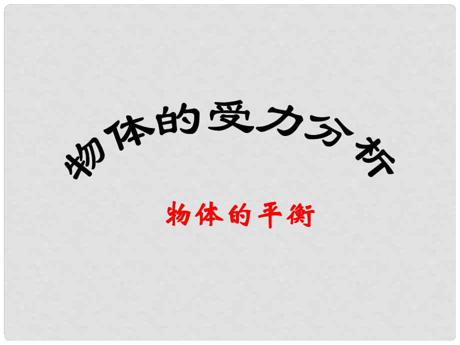 遼寧省新民市高中物理 第三章 相互作用 物體的受力分析課件 新人教版必修1_第1頁