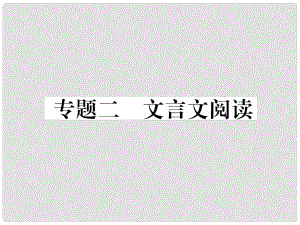 青海省中考語文 精講 專題二 文言文閱讀復(fù)習(xí)課件