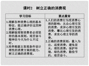 高中政治 第一單元 生活與消費(fèi) 第三課 多彩的消費(fèi) 2 樹立正確的消費(fèi)觀課件 新人教版必修11