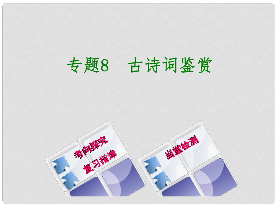 中考语文 专题8 古诗词鉴赏复习课件_第1页