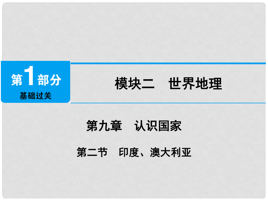 江西省中考地理 第九章 認(rèn)識國家 第2節(jié) 印度、澳大利亞課件_第1頁