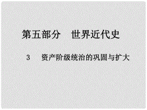 中考歷史總復習 第五部分 世界近代史 3 資產(chǎn)階級統(tǒng)治的鞏固與擴大課件