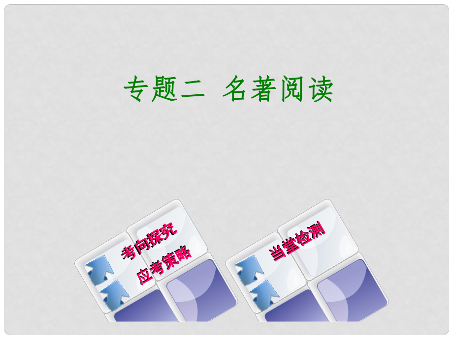 中考语文 第1篇 基础 运用 专题二 名著阅读复习课件_第1页