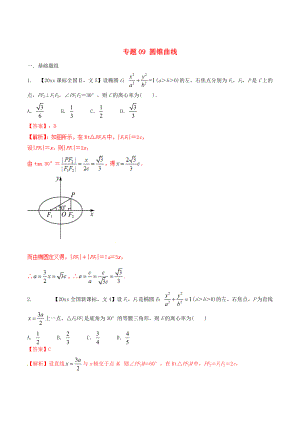 新課標(biāo)Ⅱ版高考數(shù)學(xué) 分項匯編 專題09 圓錐曲線含解析文科