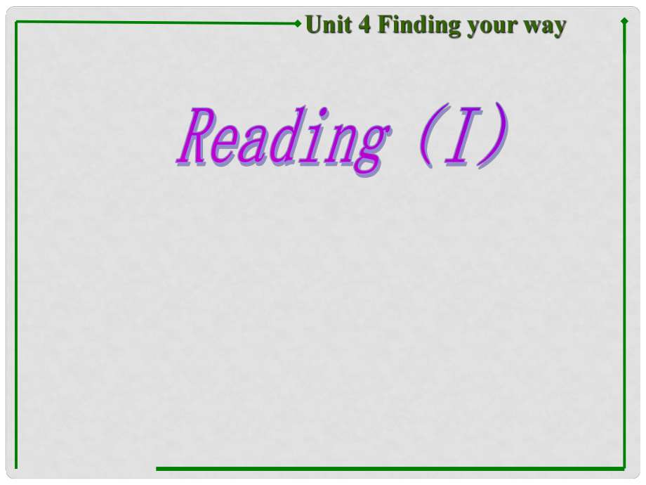 江蘇省昆山市七年級英語下冊 Unit 4 Finding your way Reading(I)課件 （新版）牛津版_第1頁