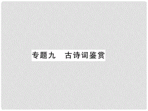 七年級語文上冊 專題9 古詩詞鑒賞習題課件 新人教版