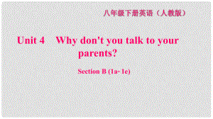 八年級(jí)英語(yǔ)下冊(cè) Unit 4 Why don't you talk to your parents Section B(1a1e)習(xí)題課件 （新版）人教新目標(biāo)版