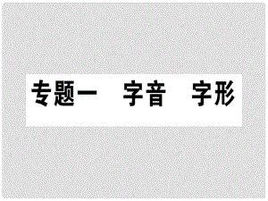 七年級(jí)語文上冊(cè) 專題一 字音 字形課件 新人教版