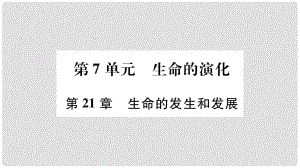 廣西省玉林市八年級生物下冊 第七單元 第21章 第1節(jié) 生命的起源課件 （新版）北師大版