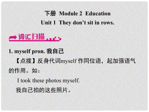 浙江省嘉興市秀洲區(qū)九年級英語下冊 Module 2 Unit 1 They don’t sit in rows課件 （新版）外研版