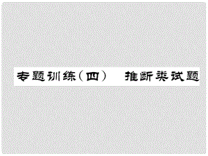 九年級(jí)化學(xué)下冊(cè) 專題訓(xùn)練4 推斷類試題作業(yè)課件 （新版）新人教版