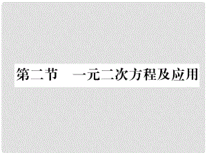 河北省中考數(shù)學(xué)總復(fù)習(xí) 第一編 教材知識梳理篇 第2章 方程（組）與不等式（組）第2節(jié) 一元二次方程及應(yīng)用（精練）課件