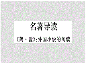 九年級(jí)語文下冊(cè) 名著導(dǎo)讀《簡愛》外國小說的閱讀課件 新人教版