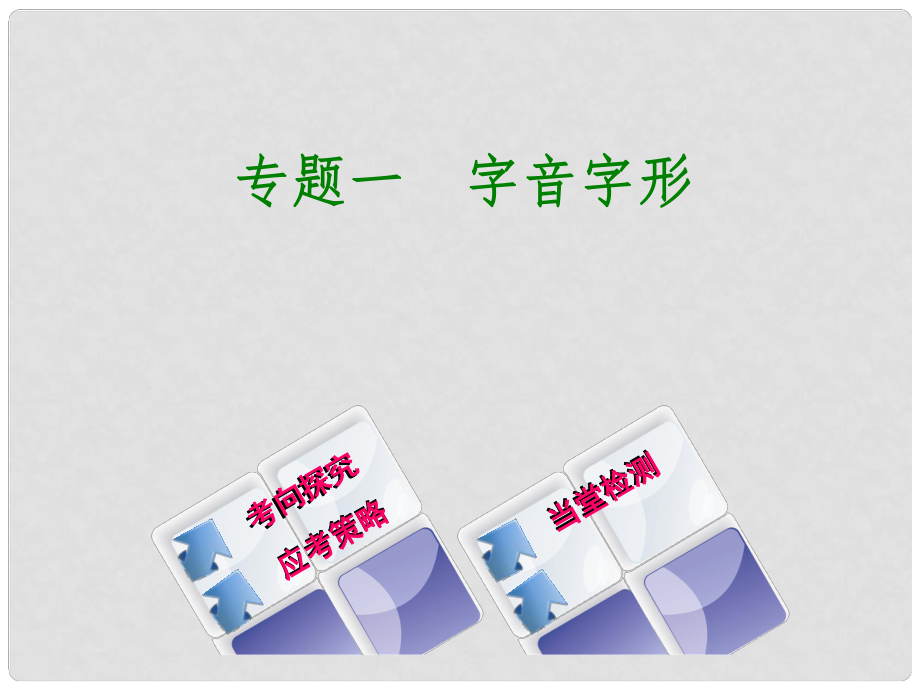 中考語文 專題復習一 字音字形課件 新人教版_第1頁