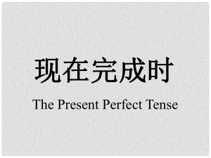 黑龍江省肇源縣中考英語 現(xiàn)在完成時(shí)態(tài)課件