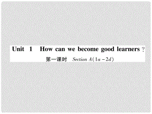 九年級英語全冊 Unit 1 How can we become good learners（第1課時）Section A（1a2d）習(xí)題課件 （新版）人教新目標版1