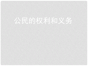 八年級政治下冊 第五單元 我是中國公民 5.2《公民的權利和義務》活動探究型課件 粵教版