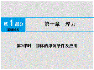 廣東省深圳市中考物理總復(fù)習(xí) 第十章 浮力第2課時課件