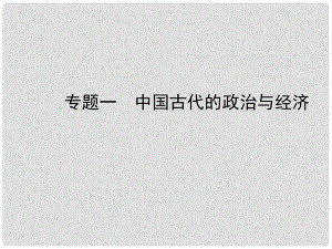 山東省濟寧市中考?xì)v史復(fù)習(xí) 專題一 中國古代的政治與經(jīng)濟課件