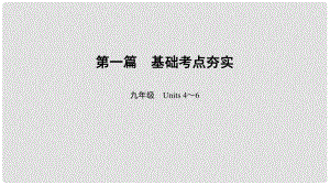 中考英語總復(fù)習(xí) 第1篇 基礎(chǔ)考點(diǎn)夯實(shí) 九年級(jí) Units 46課件 人教新目標(biāo)版