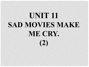 九年級英語全冊 口譯精練 Unit 11 Sad movies make me cry課件 （新版）人教新目標(biāo)版